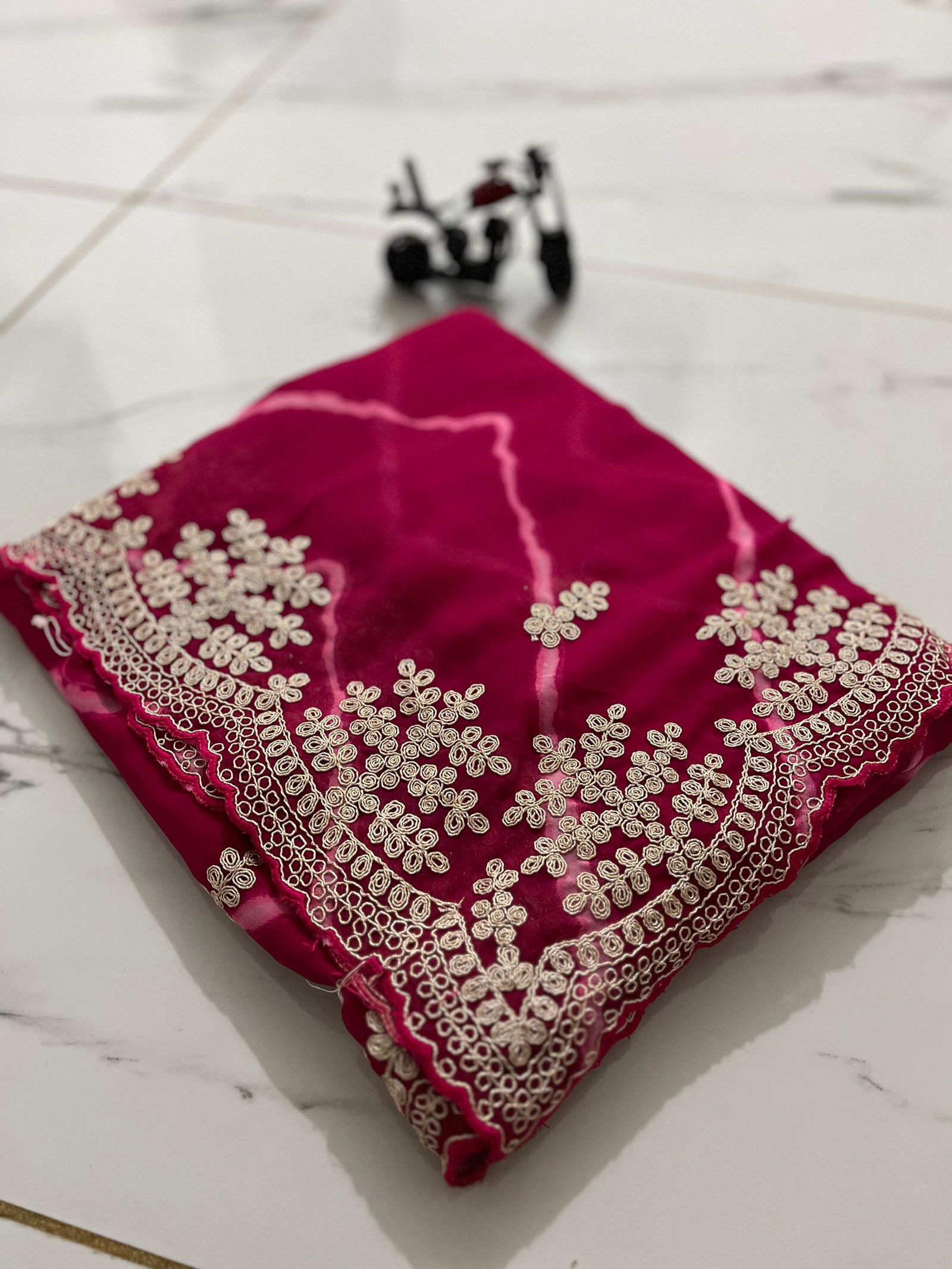 Wow Designer Lehriya Georgette Wedding Sarees Wholesale Shop In Surat
